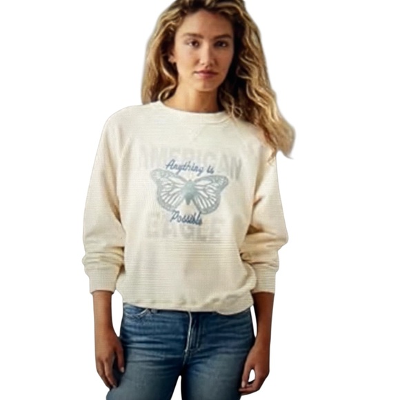 American Eagle Outfitters Tops - American Eagle Anything is Possible Graphic Sweatshirt